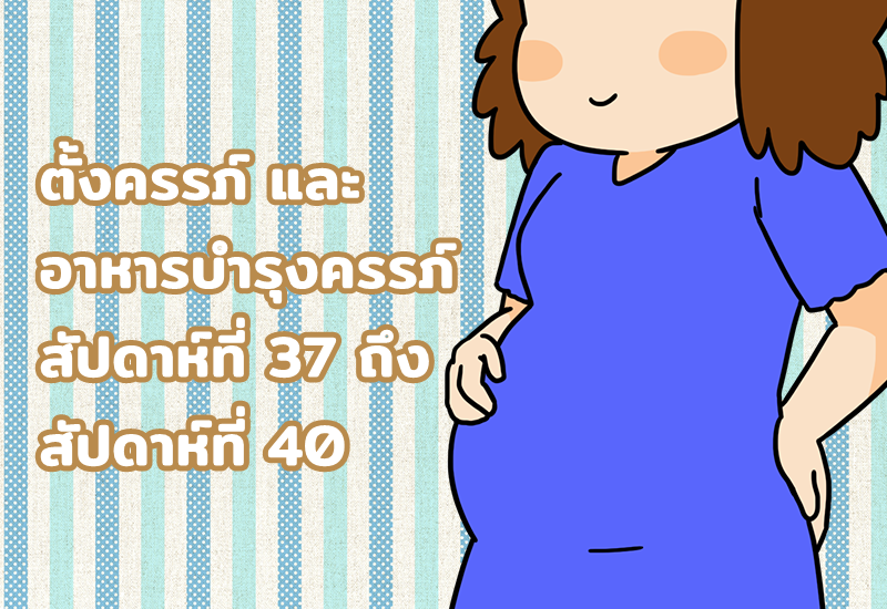 ตั้งครรภ์ และ อาหารบำรุงครรภ์ สัปดาห์ที่ 37 ถึง สัปดาห์ที่ 40