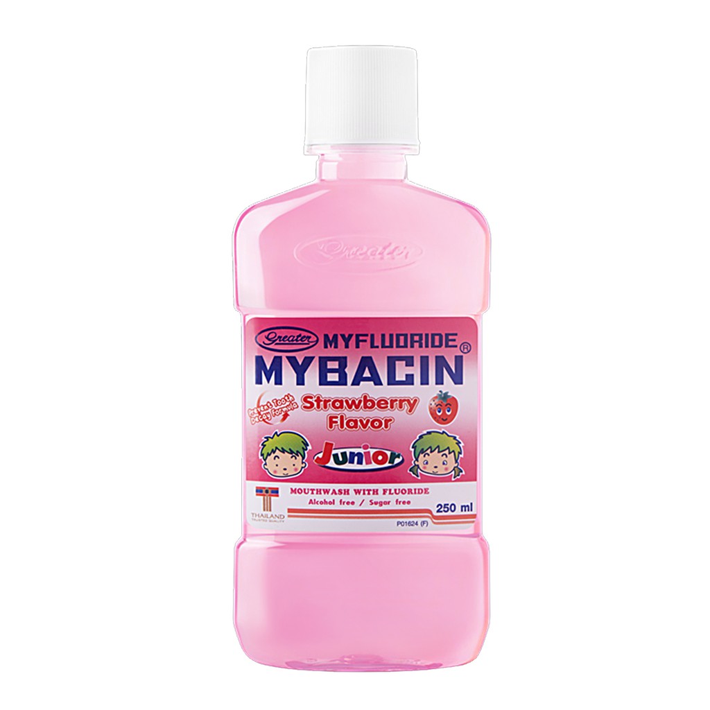 น้ำยาบ้วนปากเด็ก MyBacin Junior Strawberry